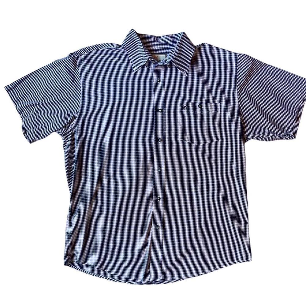 Wrangler Short Sleeve Button Up Check Plaid XL Normcore Business Casual